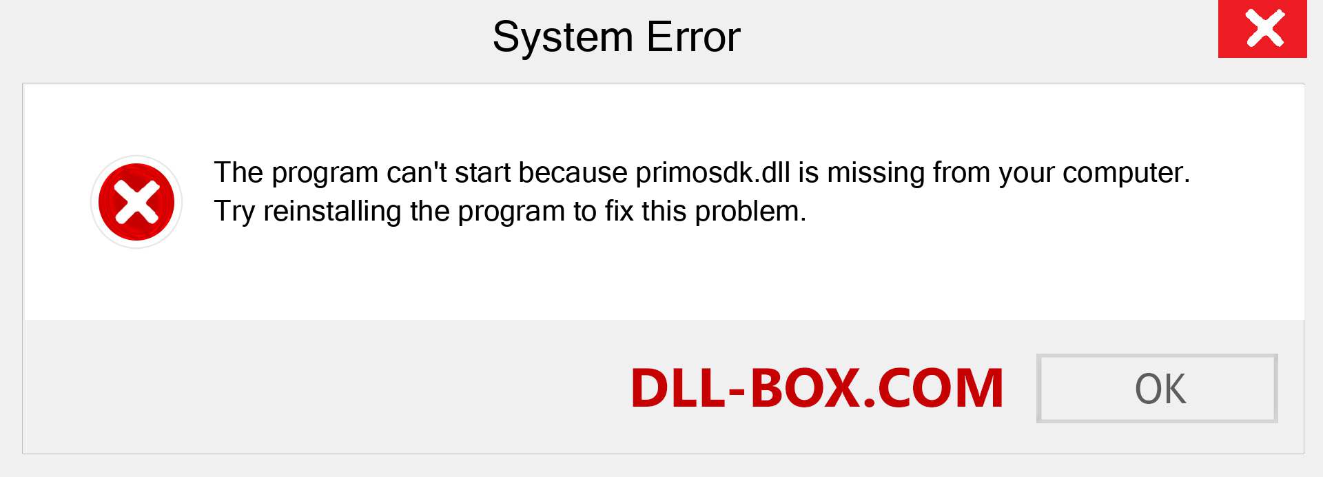  primosdk.dll file is missing?. Download for Windows 7, 8, 10 - Fix  primosdk dll Missing Error on Windows, photos, images