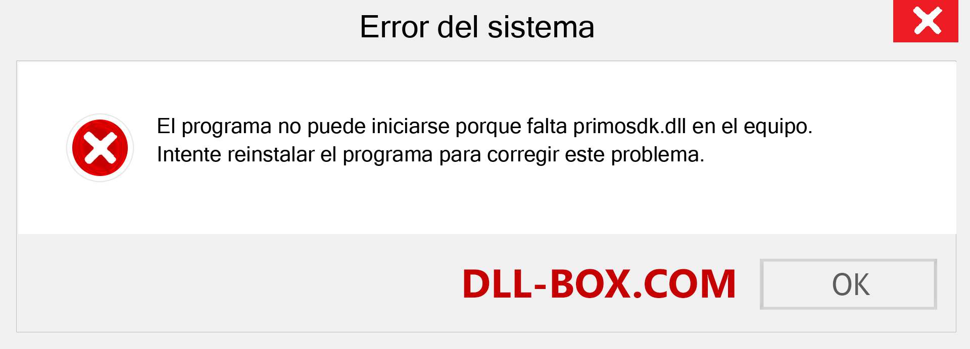 ¿Falta el archivo primosdk.dll ?. Descargar para Windows 7, 8, 10 - Corregir primosdk dll Missing Error en Windows, fotos, imágenes